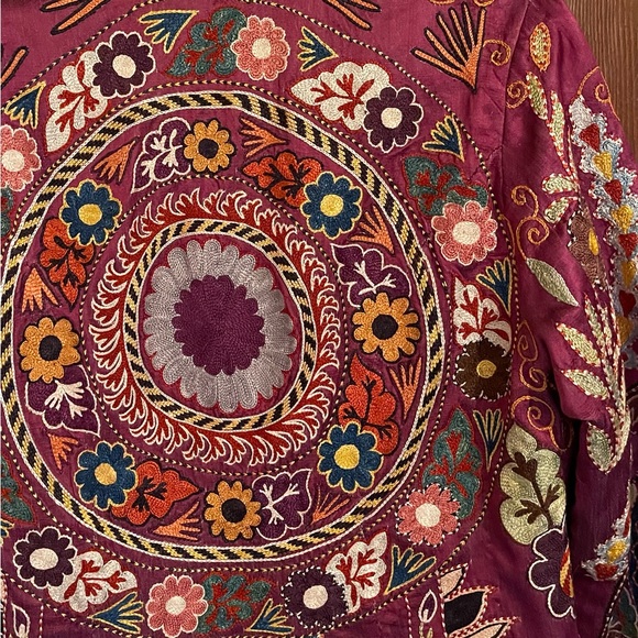 Reversal duster from Afghanistan with the initials or N. R. made from silk Ikat - Picture 5 of 16